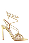 ritmo sandals in laminated leather and laminated snake print leather