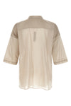 jumbo faun semi-transparent cotton voile shirt