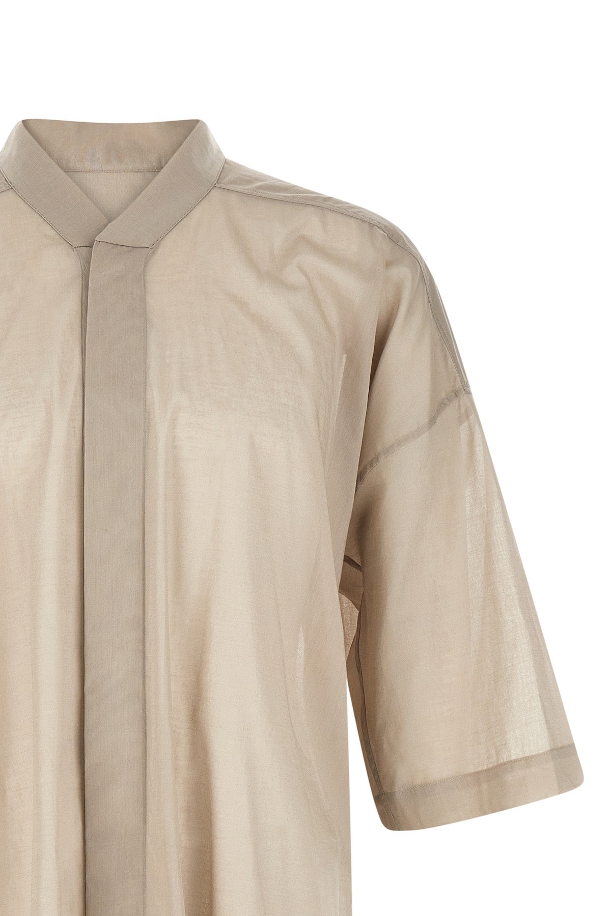 jumbo faun semi-transparent cotton voile shirt