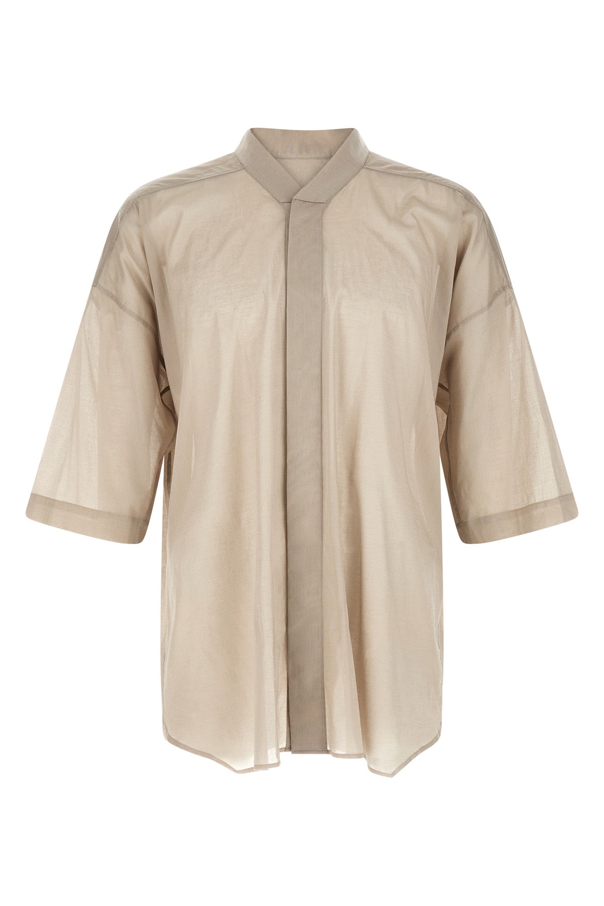 jumbo faun semi-transparent cotton voile shirt