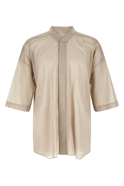 jumbo faun semi-transparent cotton voile shirt