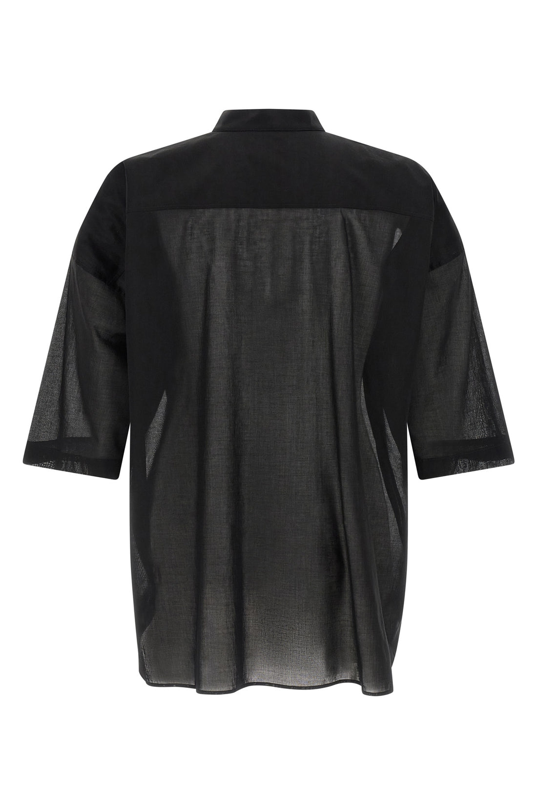 RICK OWENS 50 jumbo faun semi-transparent cotton voile shirt
