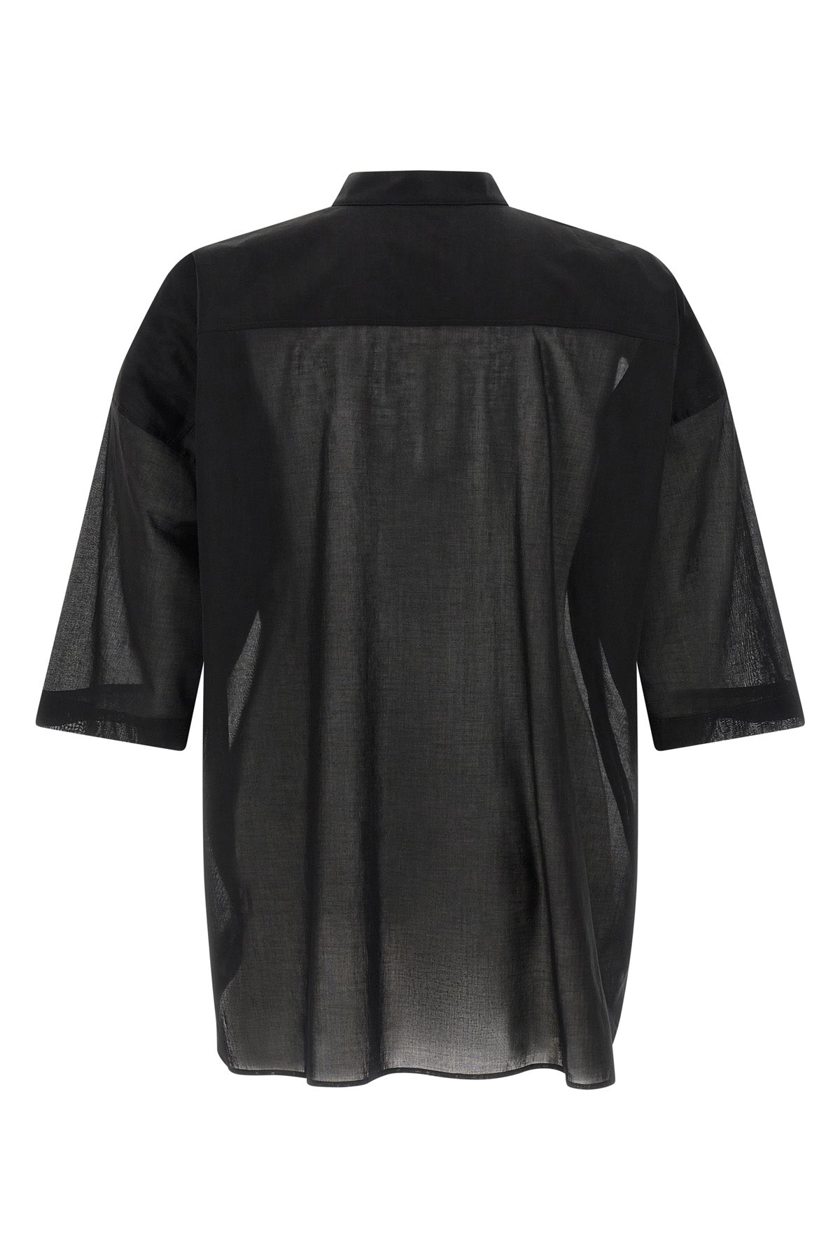 jumbo faun semi-transparent cotton voile shirt