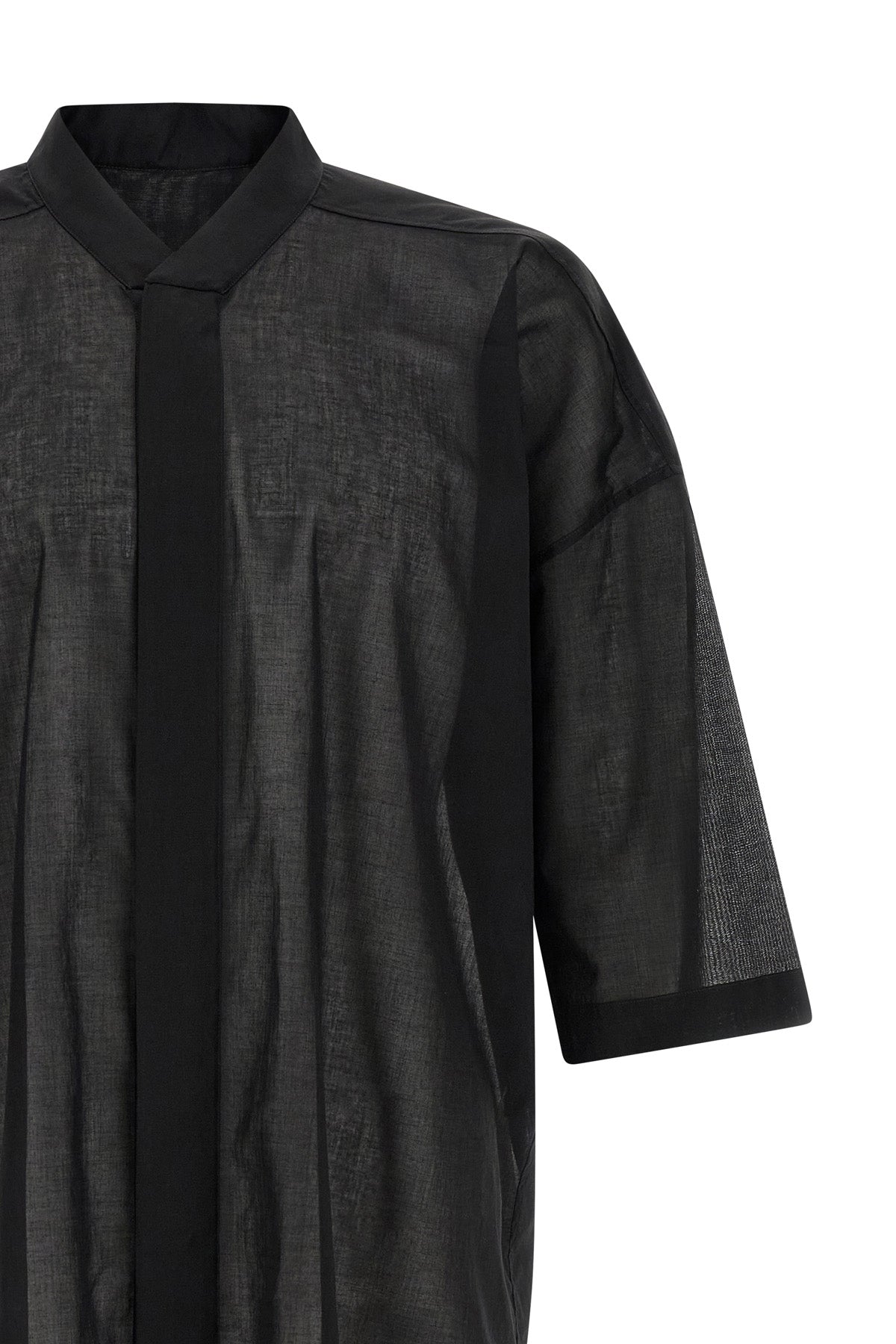 jumbo faun semi-transparent cotton voile shirt