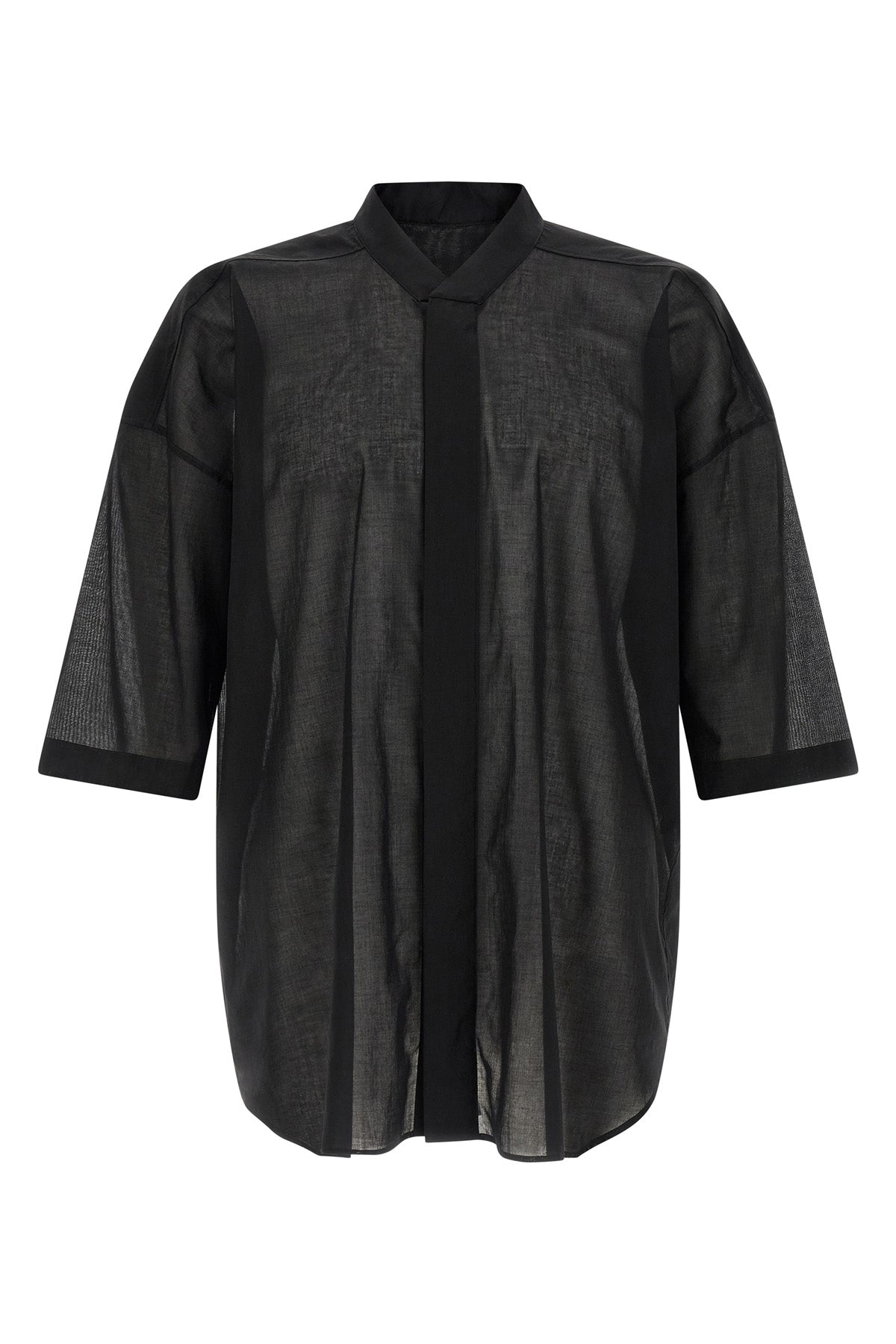 jumbo faun semi-transparent cotton voile shirt