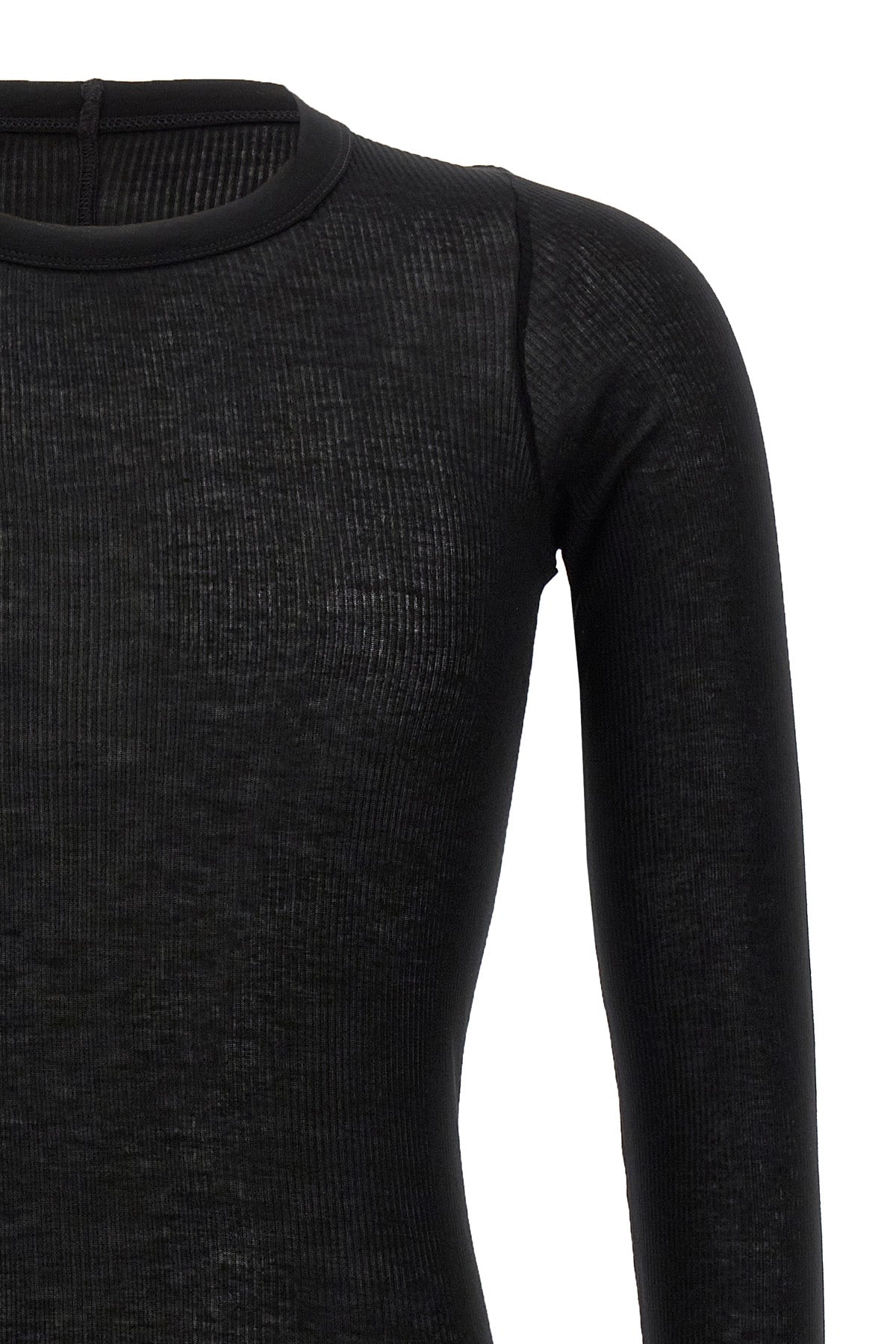 rib ls t ribbed viscose and stretch silk blend t-shirt