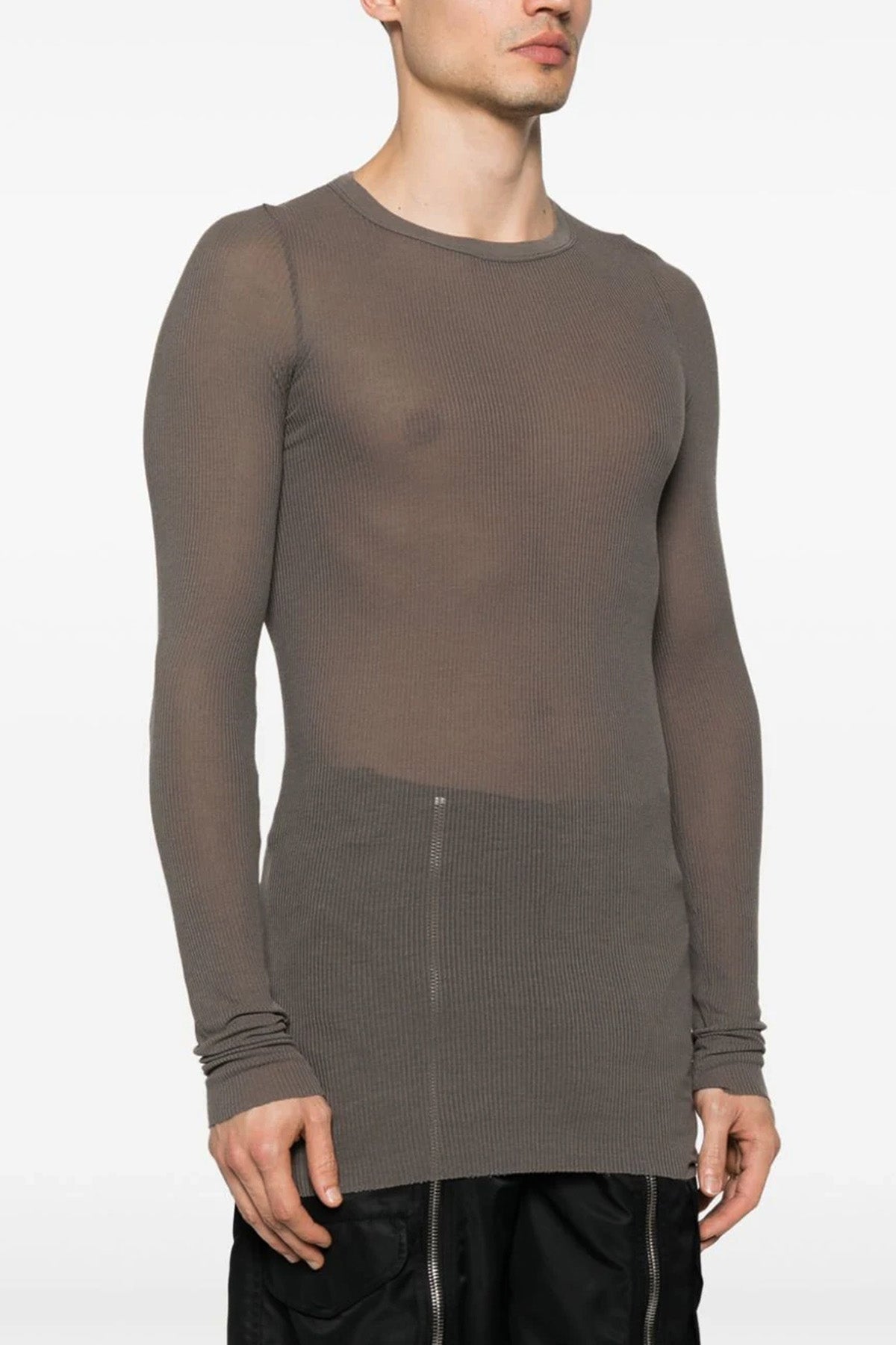 rib ls t ribbed viscose and stretch silk blend t-shirt