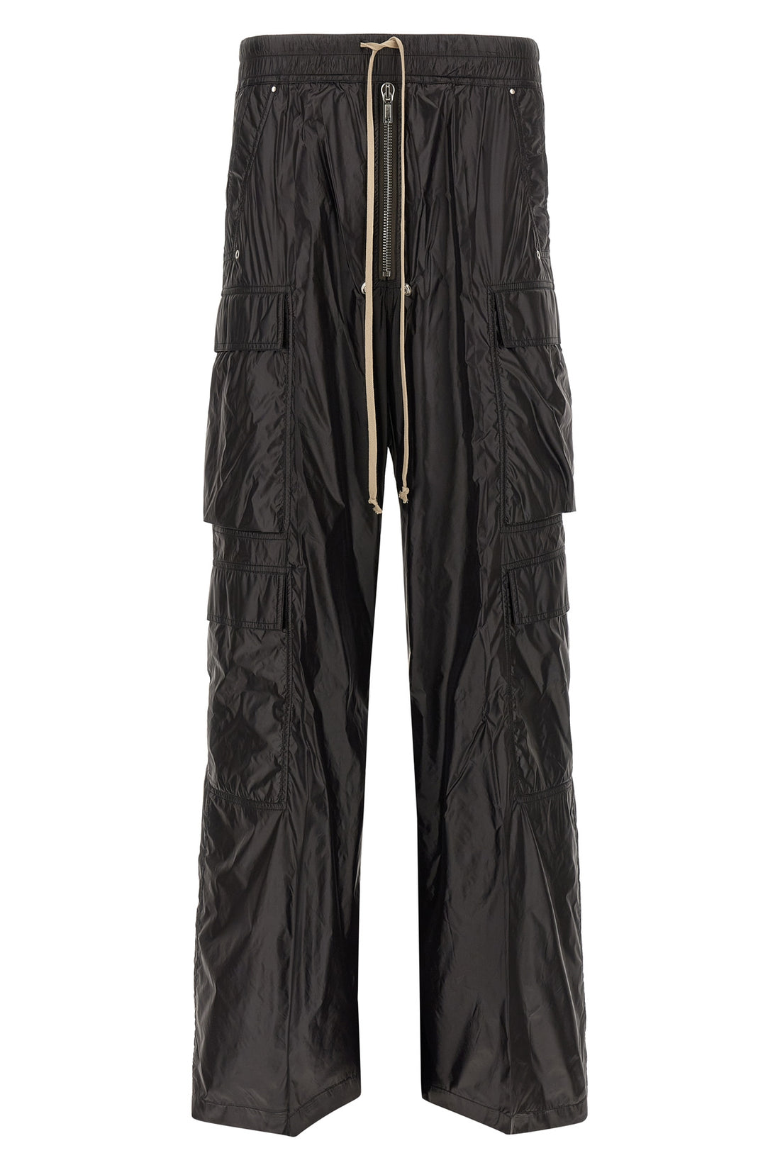 RICK OWENS 46 cargobelas shiny nylon pants