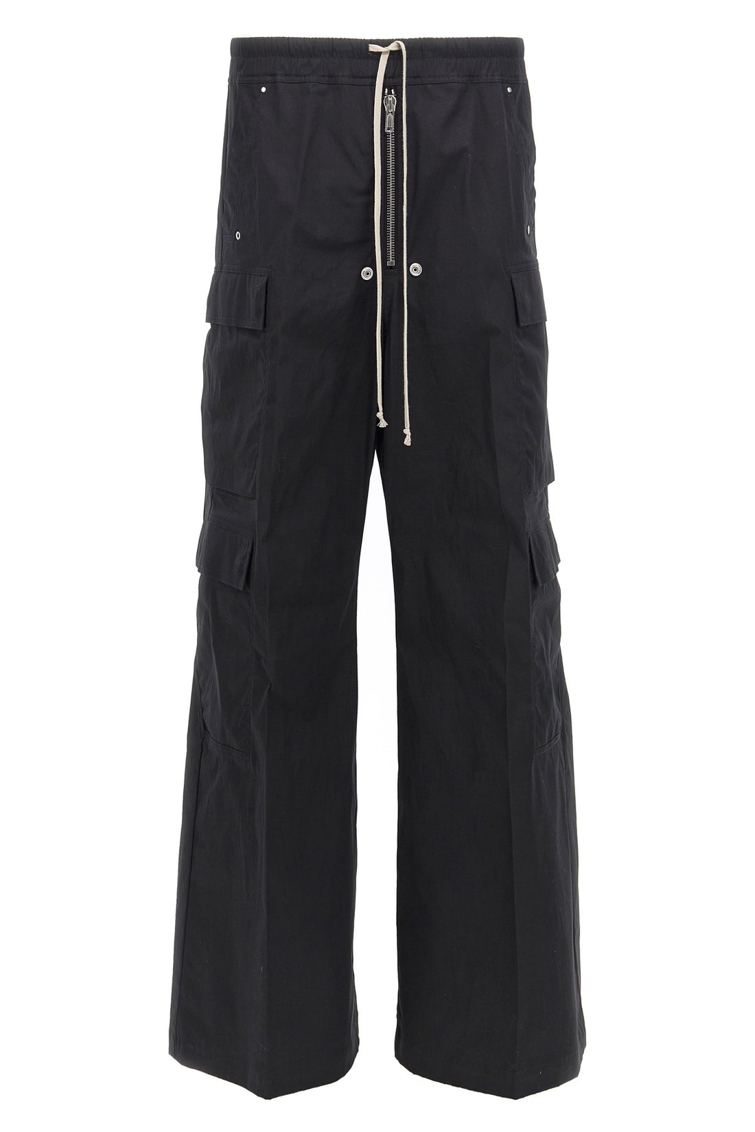 RICK OWENS 54 cargobelas pants in crisp medium hand cotton poplin weight
