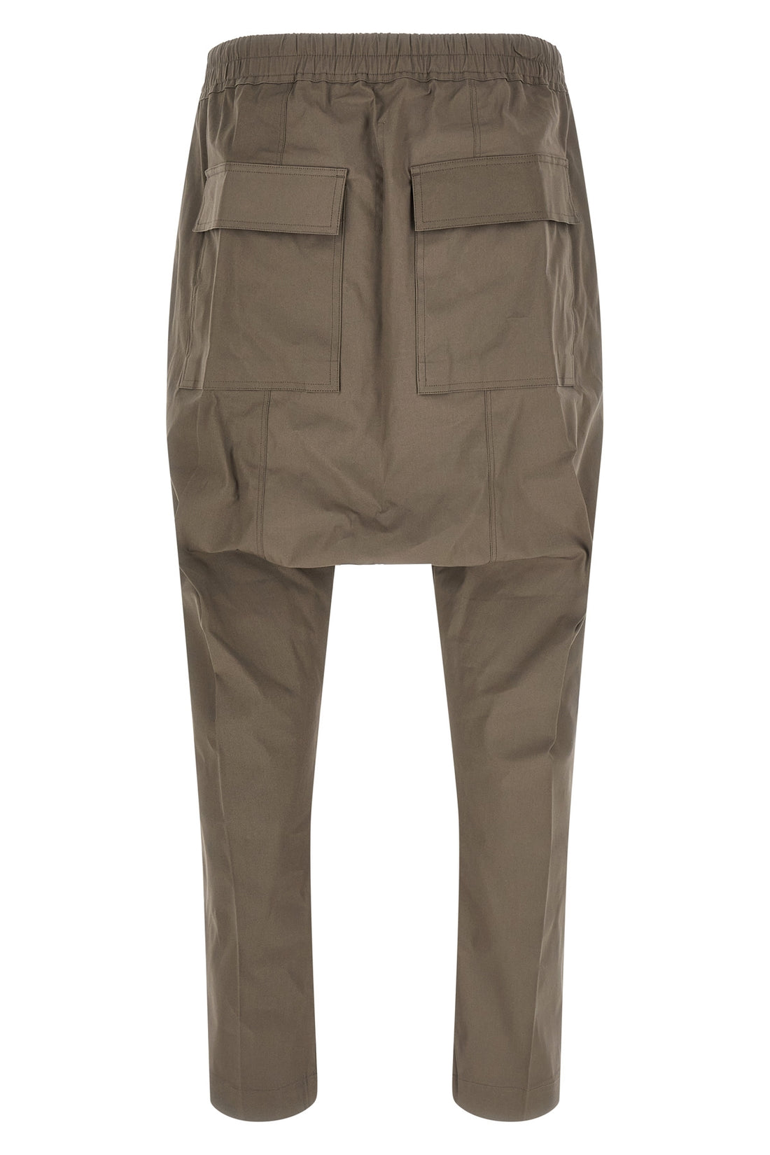 RICK OWENS 46 drawstring long pants in cotton poplin medium weight crunchy hand