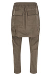 drawstring long pants in cotton poplin medium weight crunchy hand