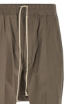 drawstring long pants in cotton poplin medium weight crunchy hand