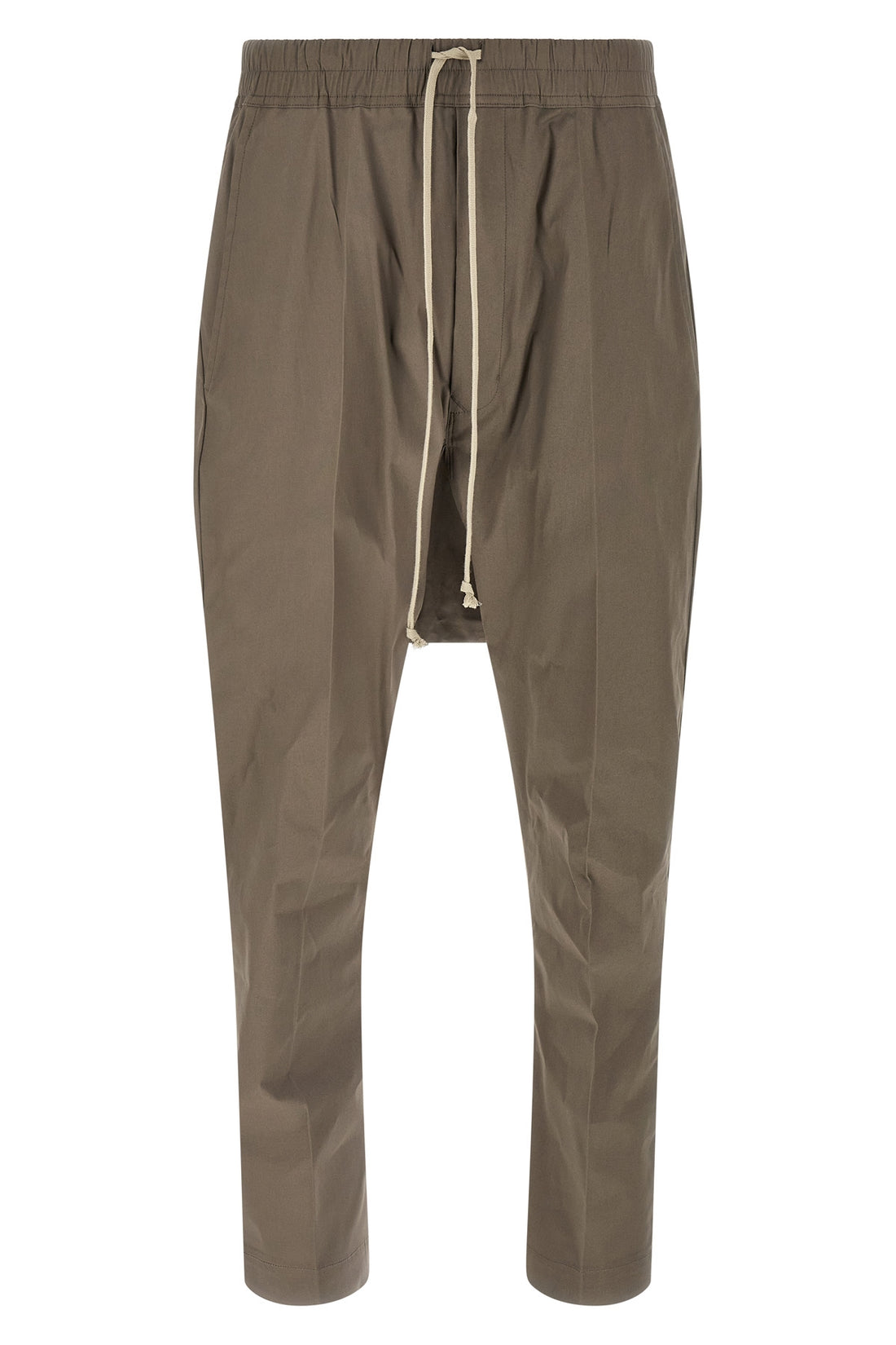 RICK OWENS 46 drawstring long pants in cotton poplin medium weight crunchy hand