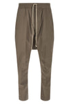 drawstring long pants in cotton poplin medium weight crunchy hand