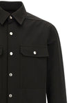 outershirt satin-effect technical fabric shirt