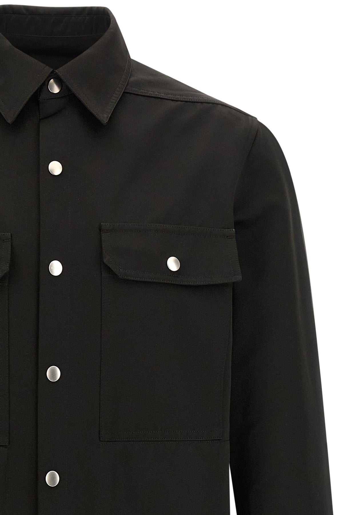 outershirt satin-effect technical fabric shirt