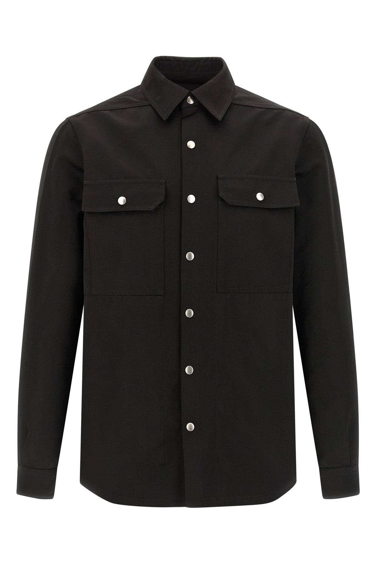 outershirt satin-effect technical fabric shirt