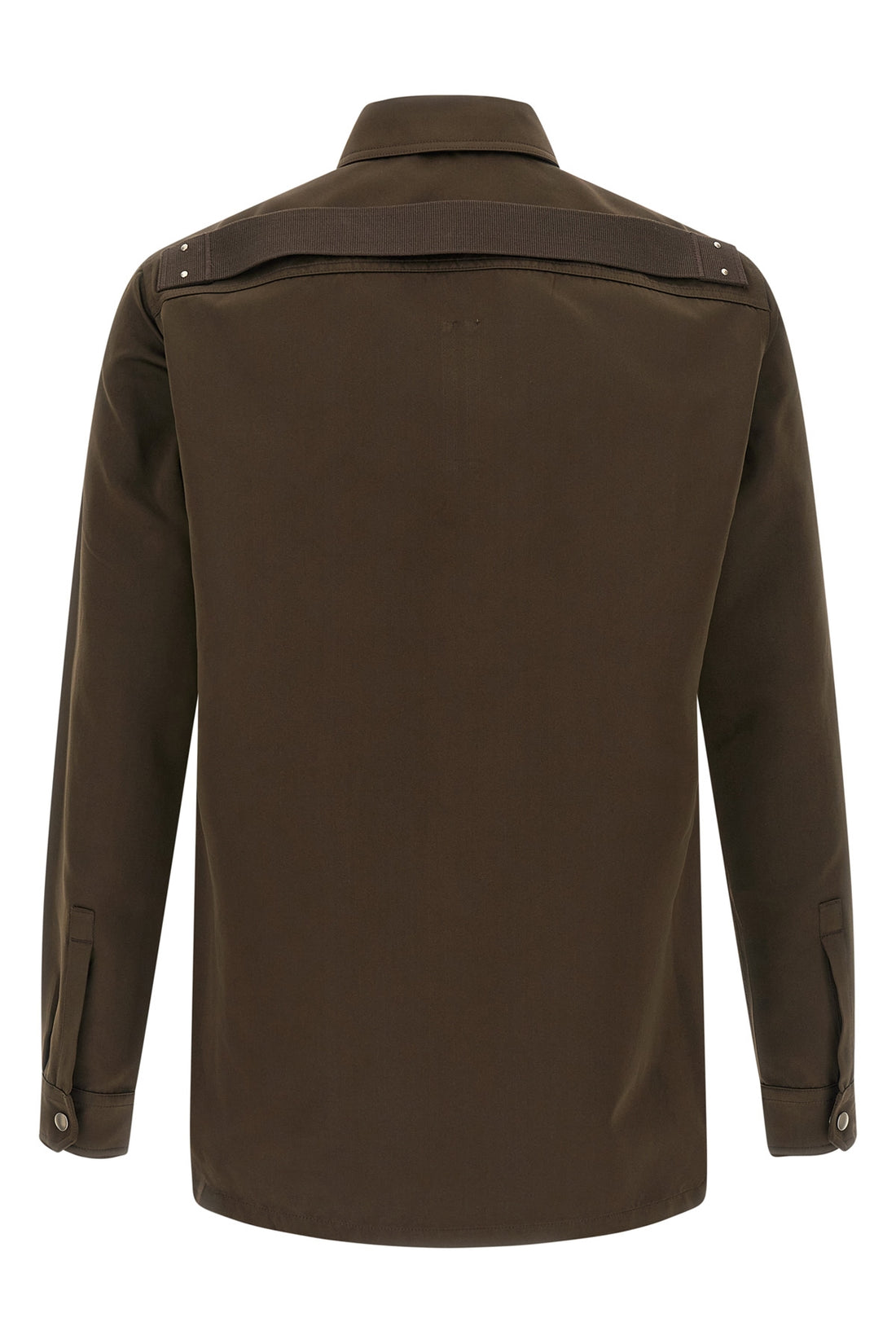 RICK OWENS 50 outershirt satin-effect technical fabric shirt