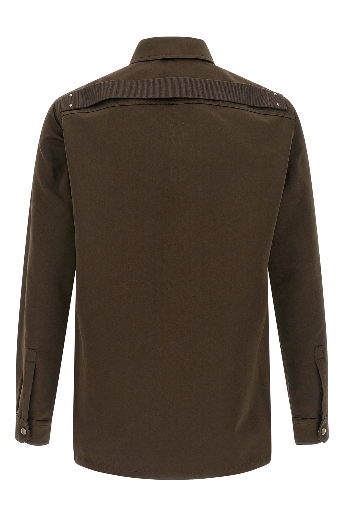outershirt satin-effect technical fabric shirt