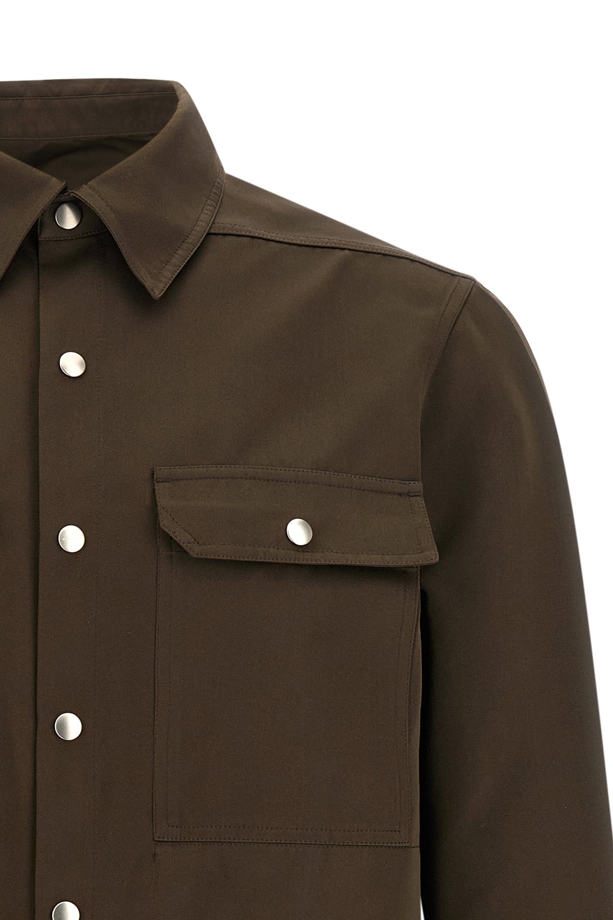 outershirt satin-effect technical fabric shirt