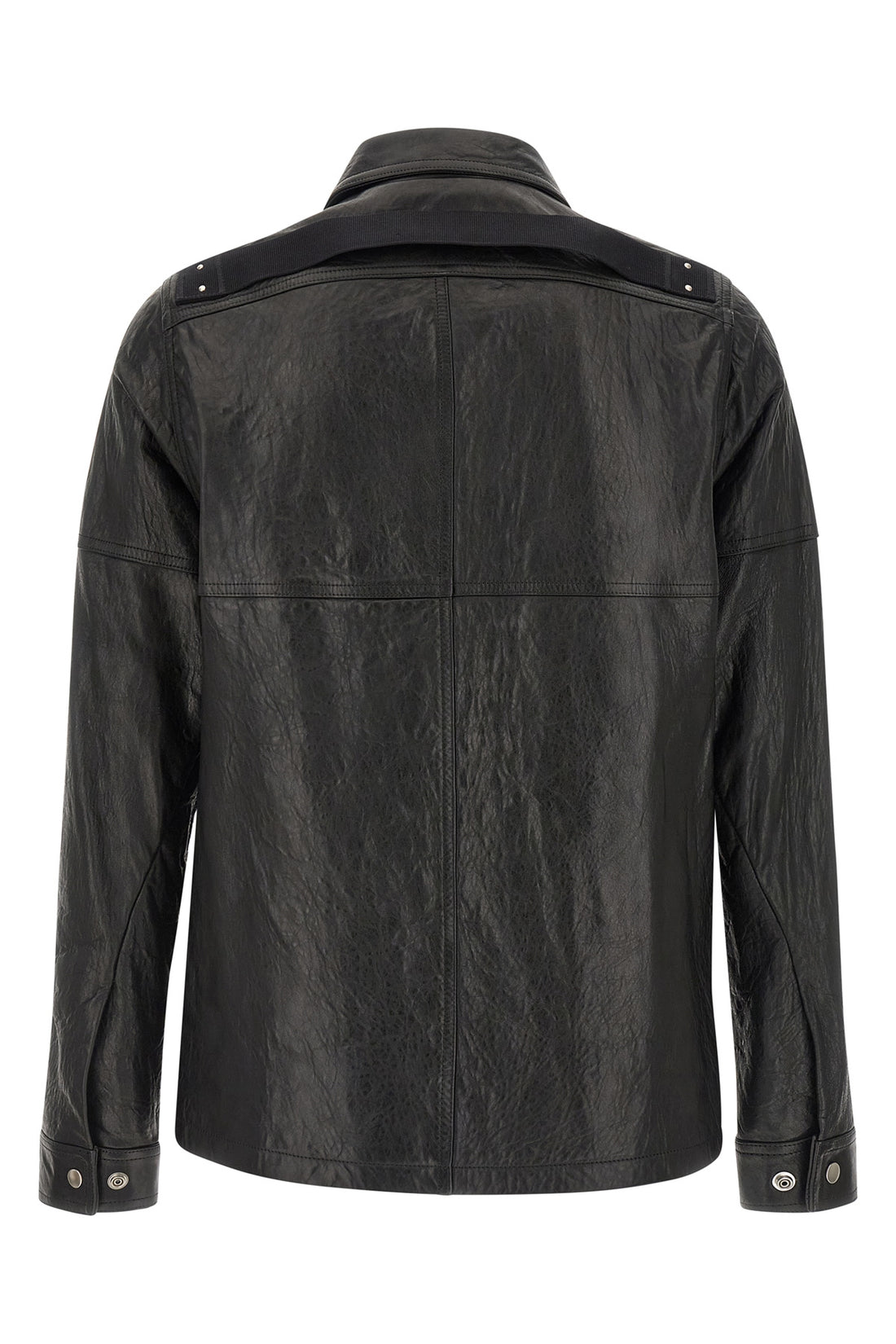 RICK OWENS 48 brad hammered leather jacket