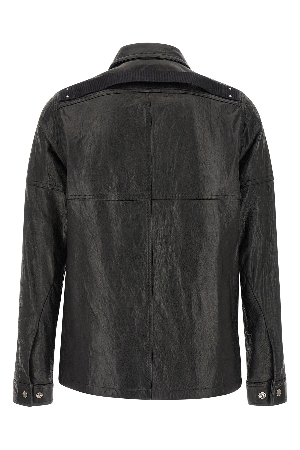 brad hammered leather jacket