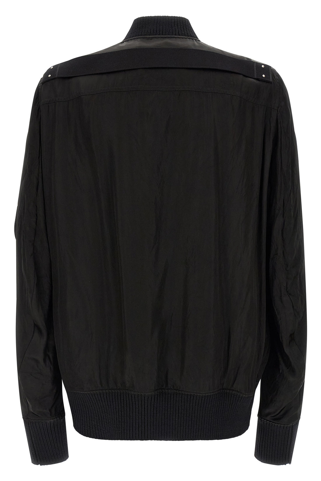 RICK OWENS 48 classic flight bomber jacket in slightly padded shiny nylon