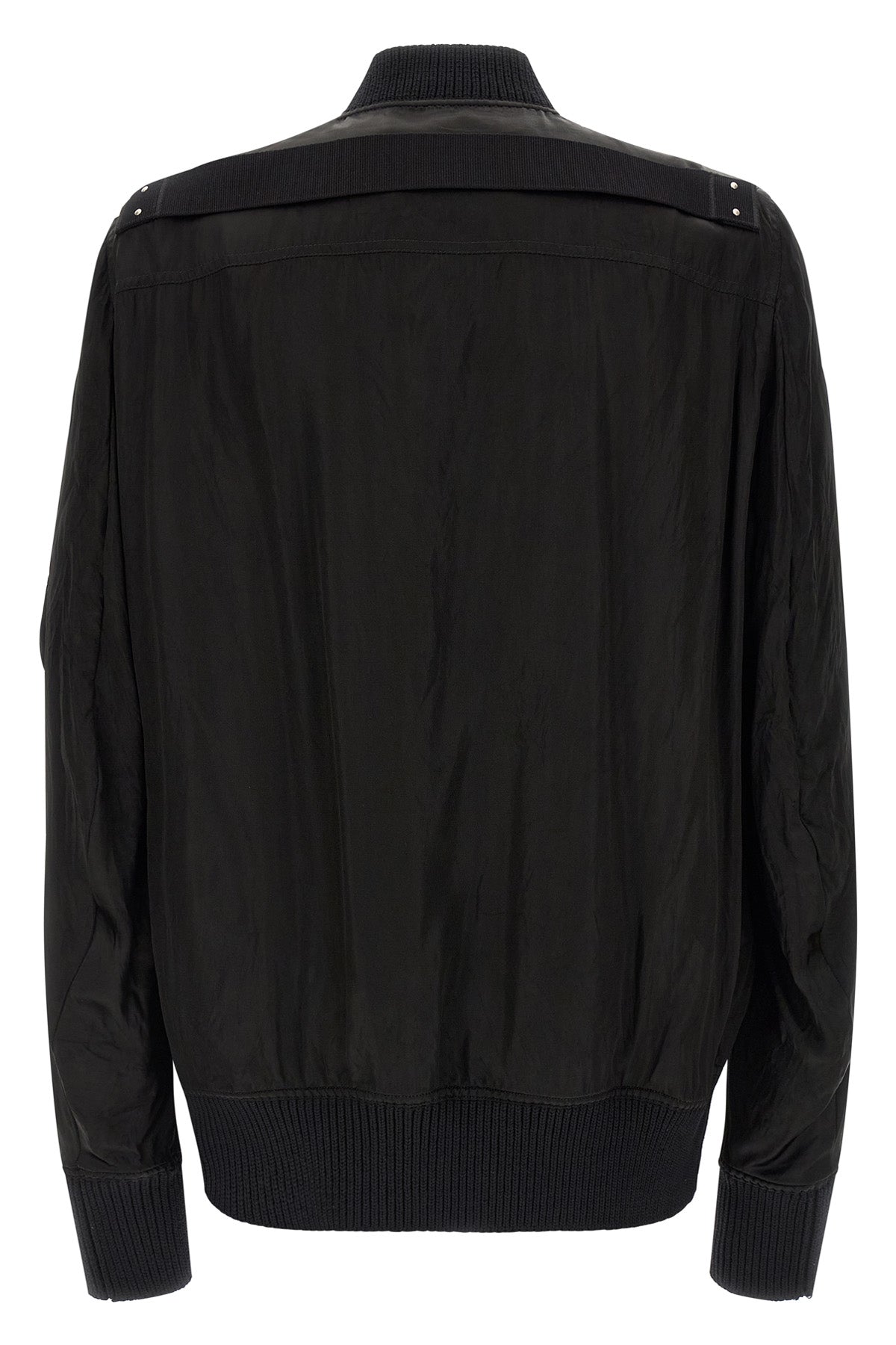 classic flight bomber jacket in slightly padded shiny nylon
