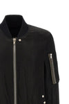 classic flight bomber jacket in slightly padded shiny nylon
