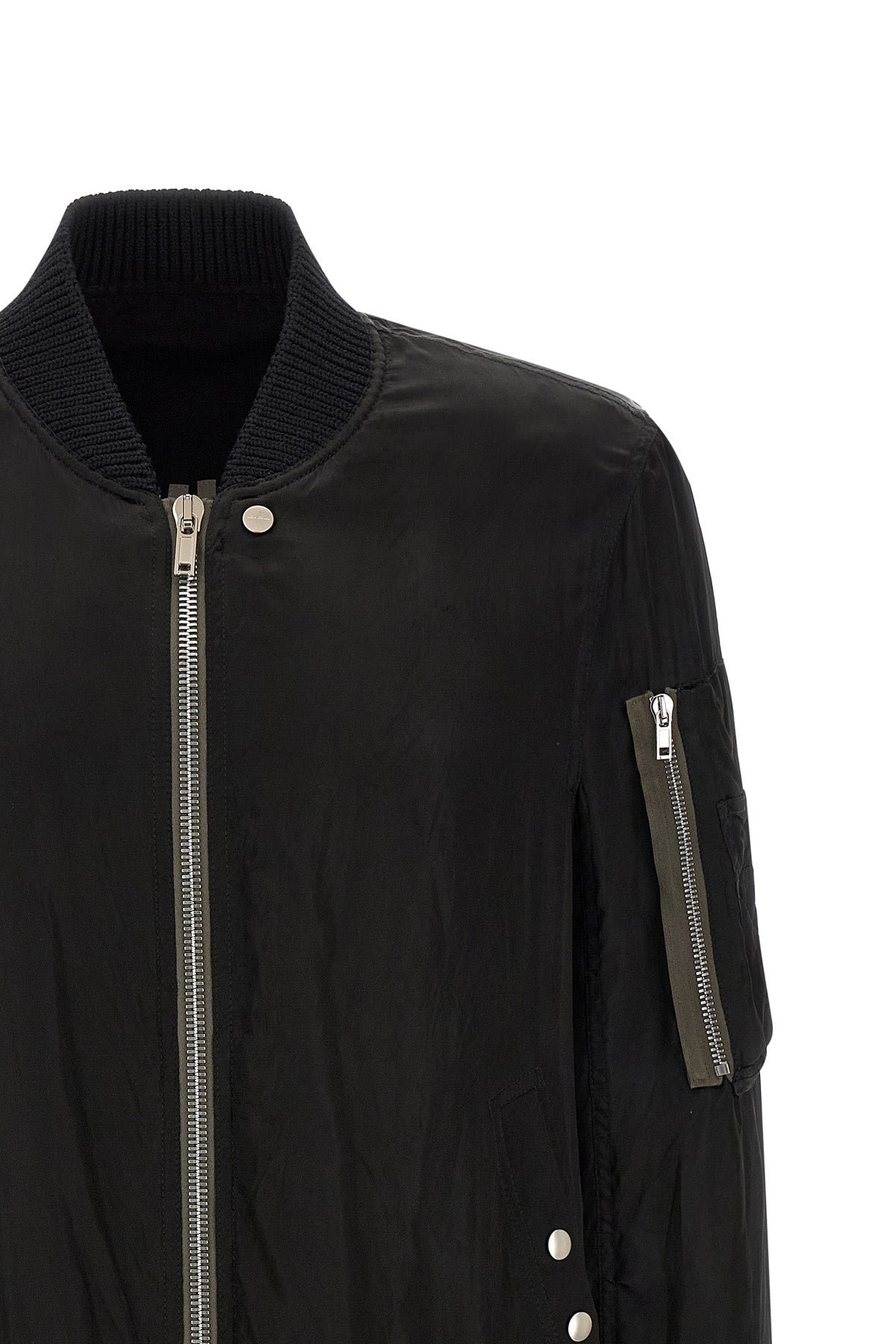 classic flight bomber jacket in slightly padded shiny nylon