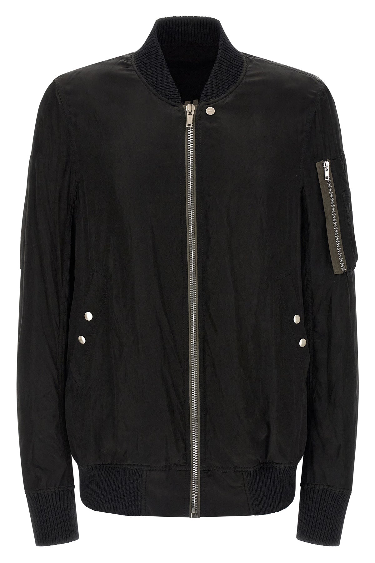classic flight bomber jacket in slightly padded shiny nylon