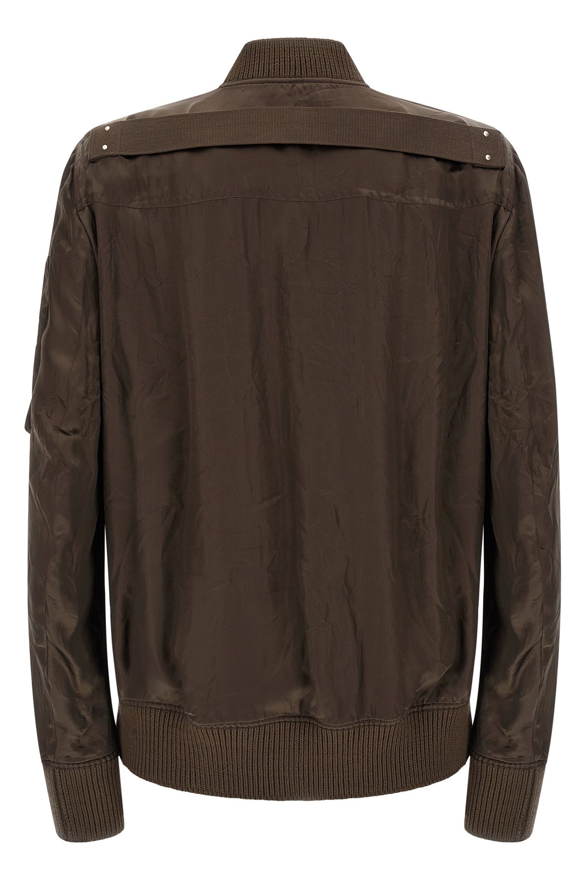 classic flight bomber jacket in slightly padded shiny nylon