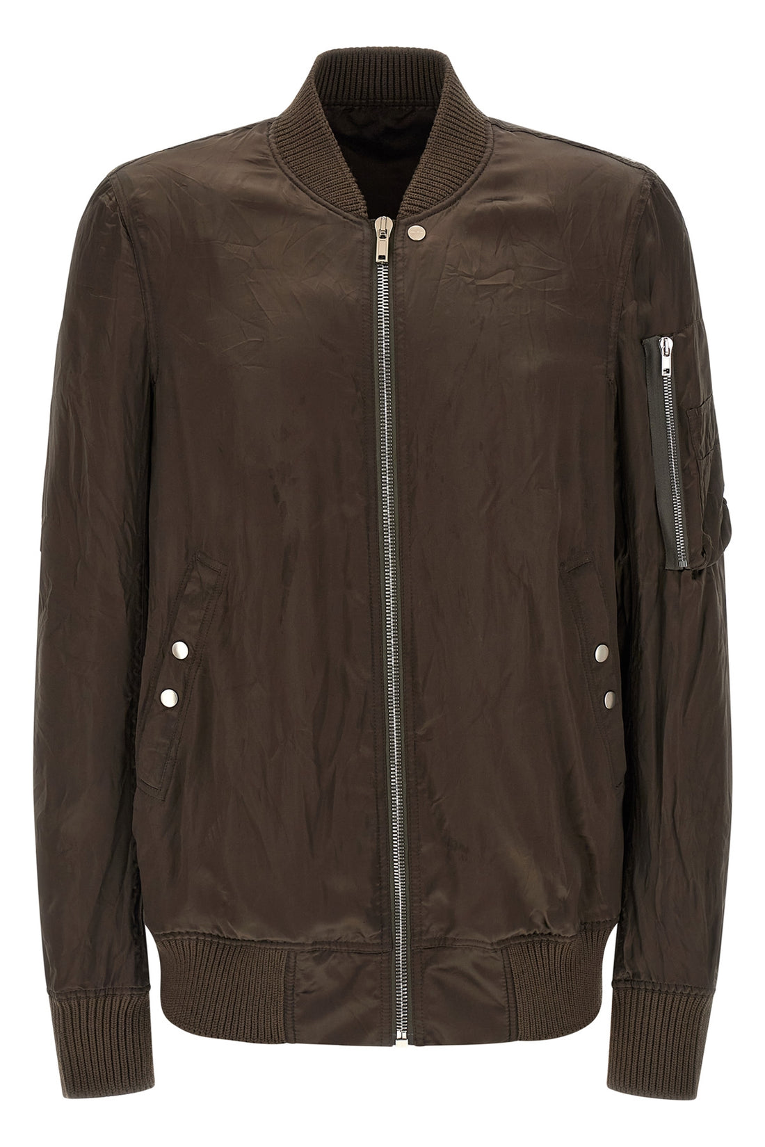 RICK OWENS 50 classic flight bomber jacket in slightly padded shiny nylon