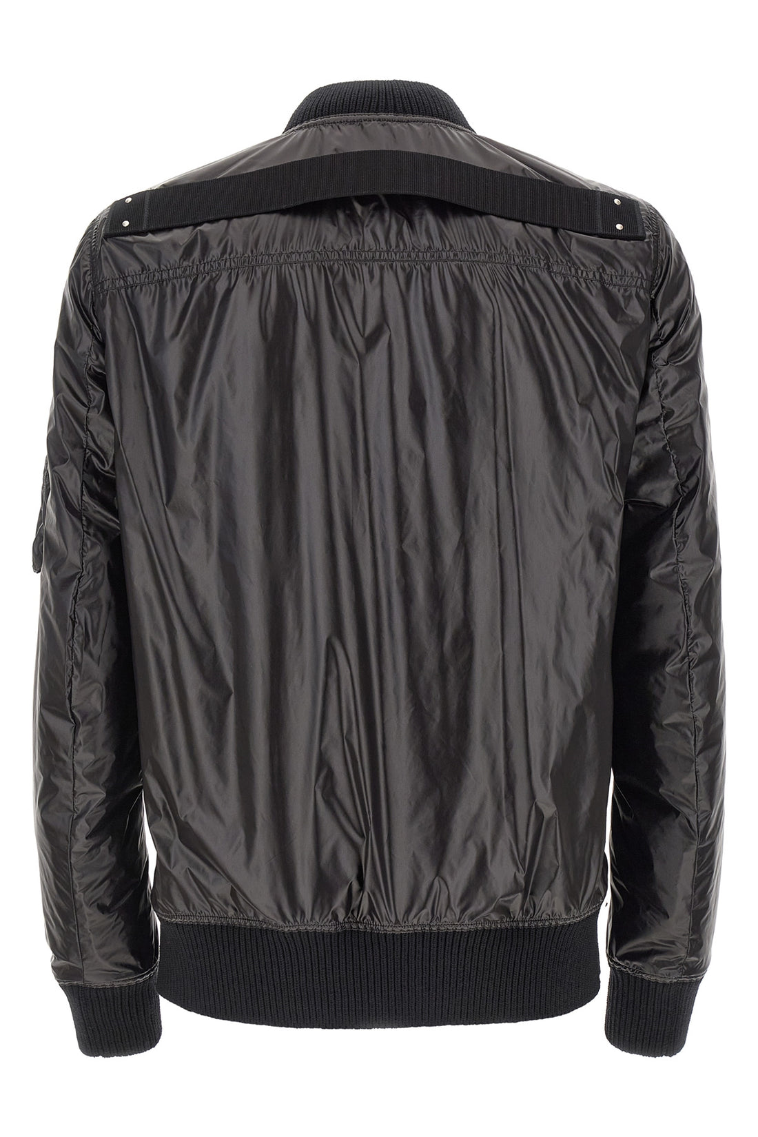 RICK OWENS 48 classic flight bomber jacket in slightly padded shiny nylon