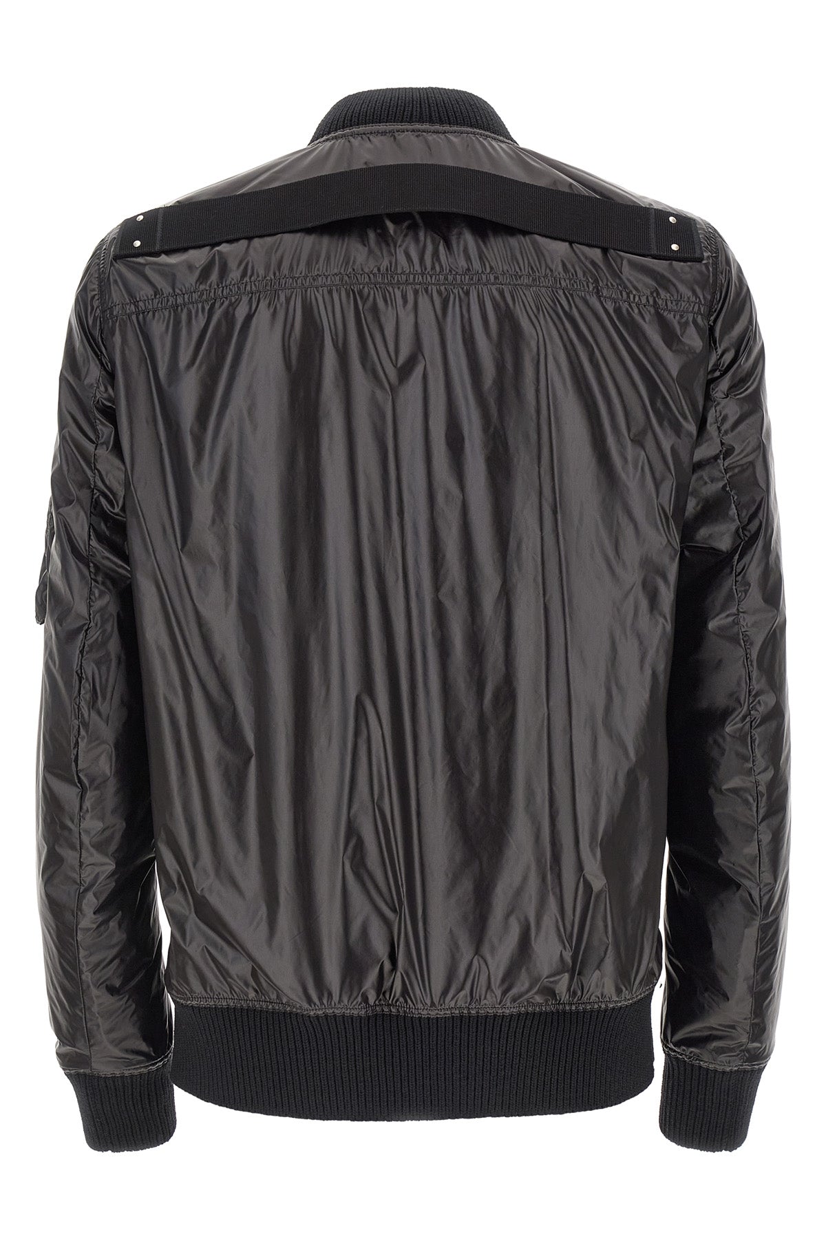 classic flight bomber jacket in slightly padded shiny nylon