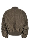 secchia flight bomber jacket in slightly padded shiny technical fabric