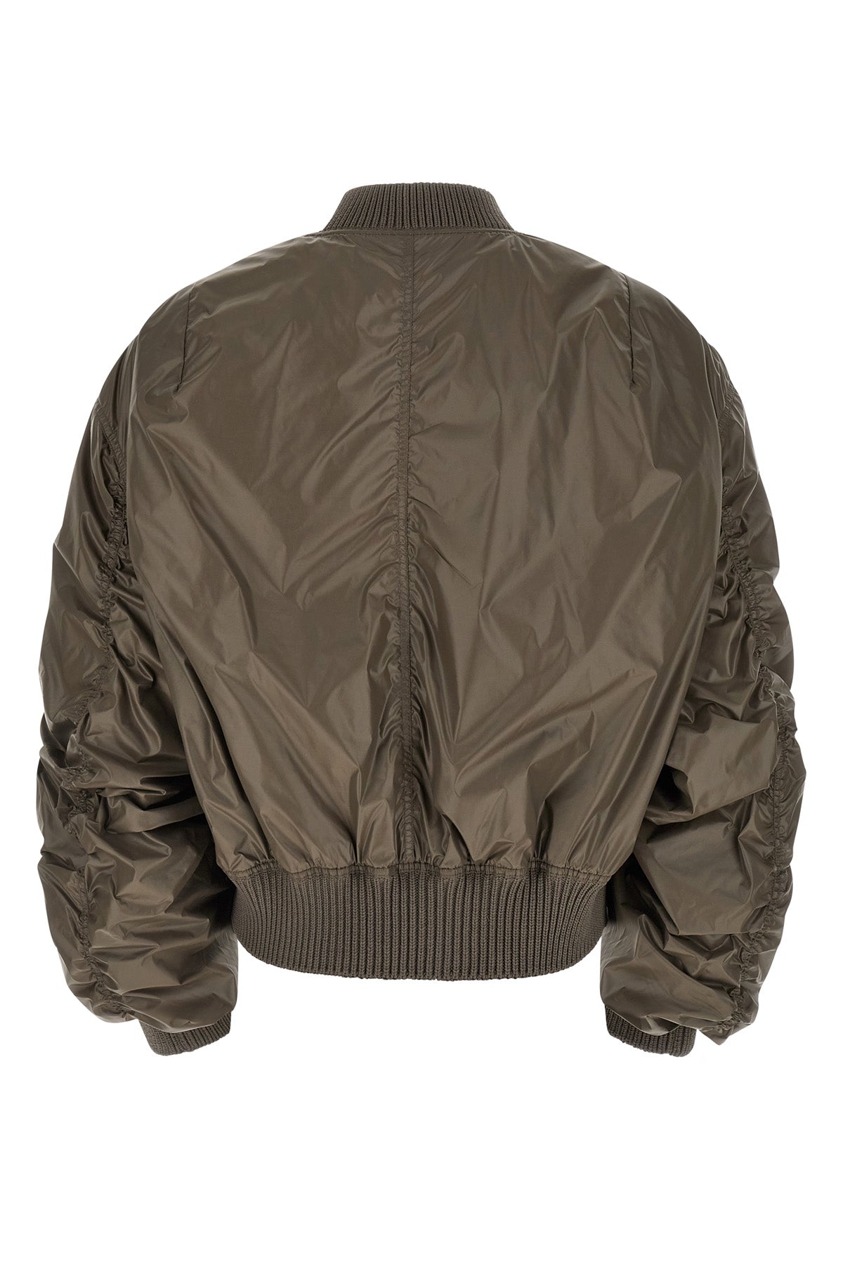 secchia flight bomber jacket in slightly padded shiny technical fabric