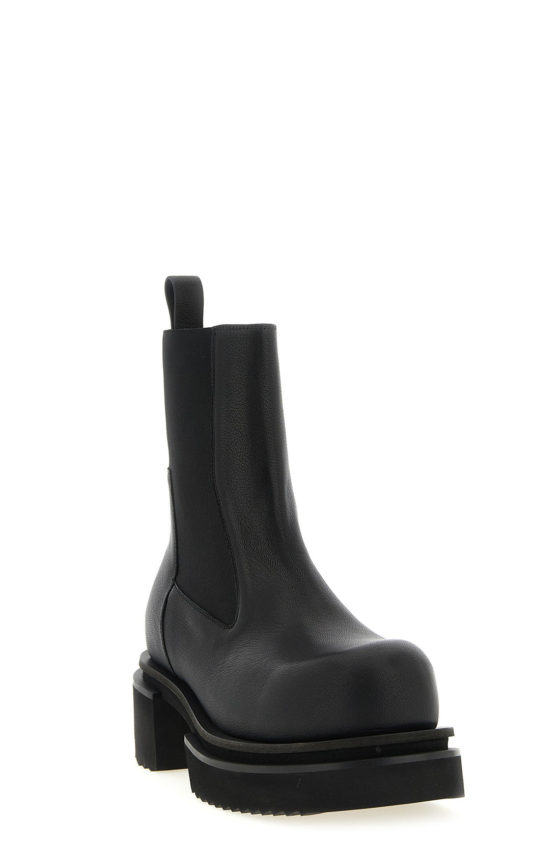 RICK OWENS 39 beatle bogun hammered leather ankle boots