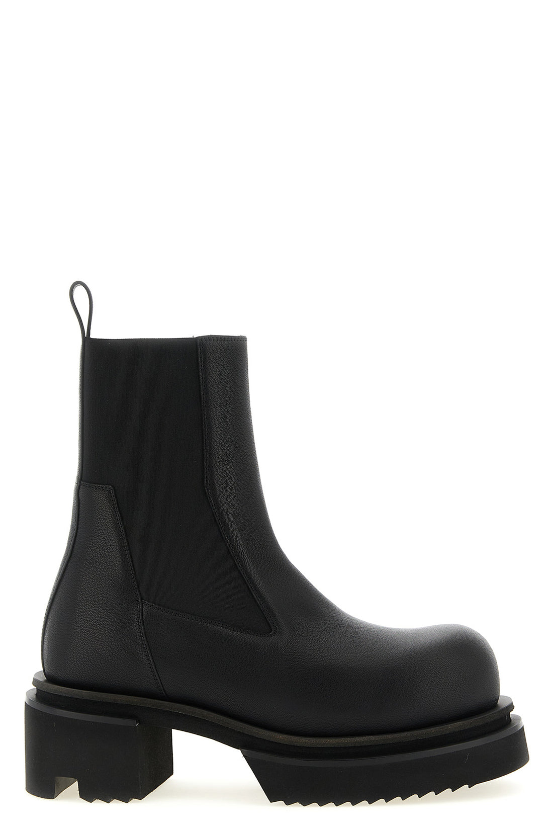 RICK OWENS 39 beatle bogun hammered leather ankle boots