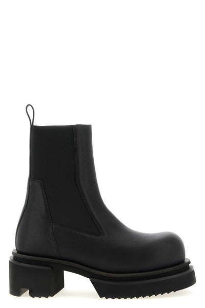 beatle bogun hammered leather ankle boots