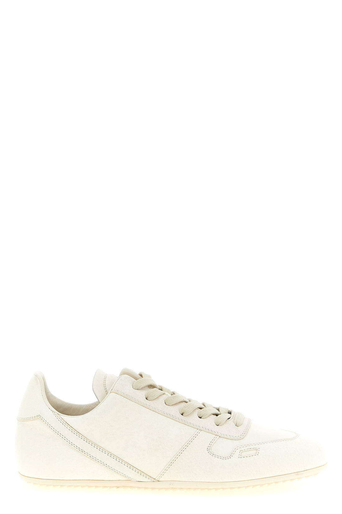 RICK OWENS 40 minimal sneak sneakers in full-grain cowhide of medium weight