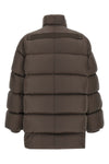 long turtle quilted nylon down jacket