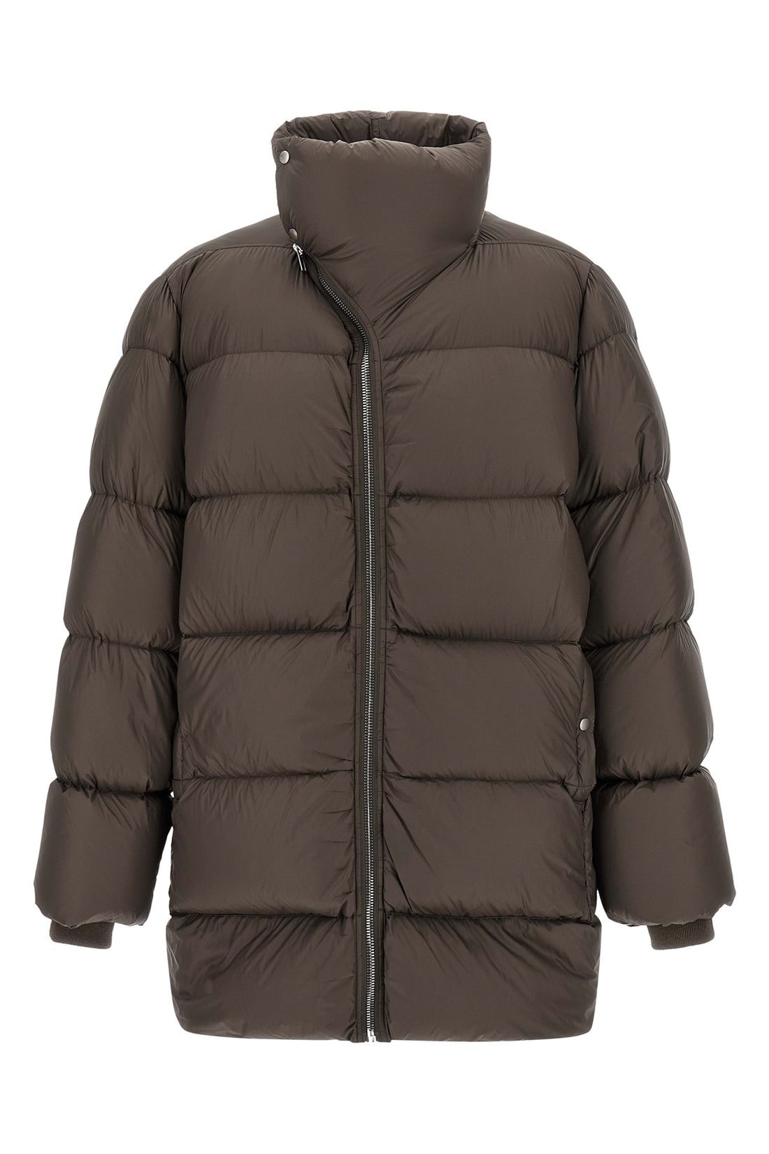 RICK OWENS 48 long turtle quilted nylon down jacket