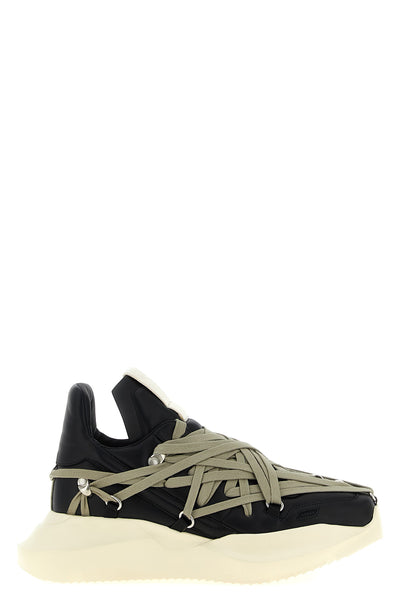 megalace geth runner leather sneakers