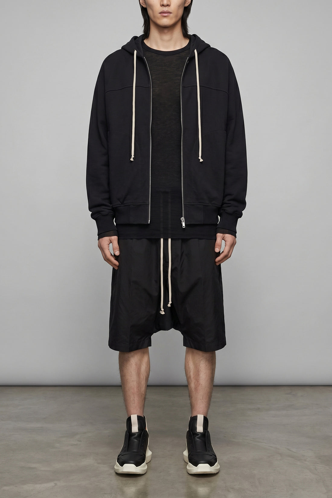 RICK OWENS L windbreaker cotton hoodie
