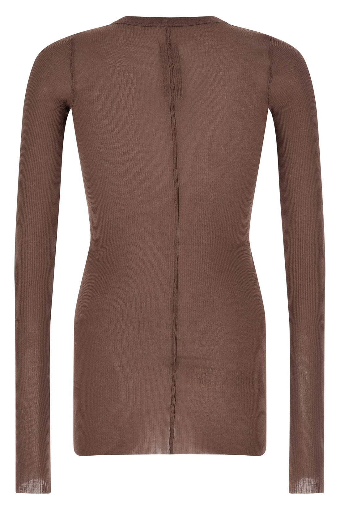 RICK OWENS L rib ls t ribbed viscose and stretch silk blend t-shirt