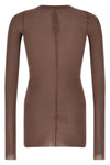 rib ls t ribbed viscose and stretch silk blend t-shirt