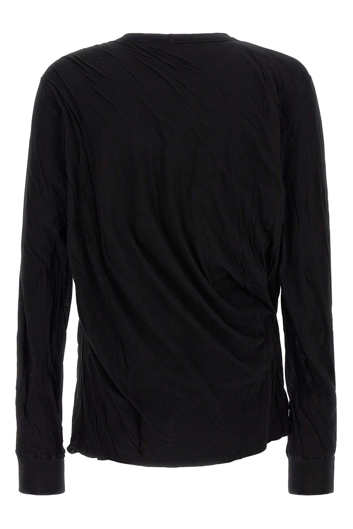 jumbo double ls t twisted effect cotton t-shirt