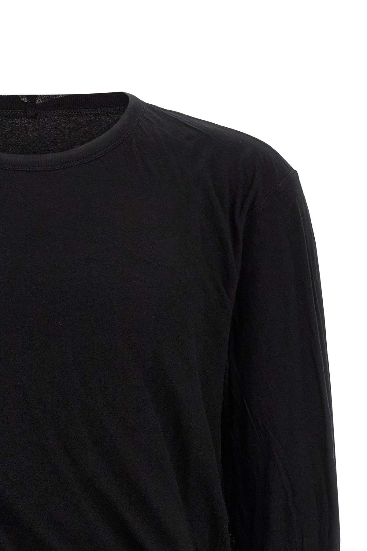 jumbo double ls t twisted effect cotton t-shirt