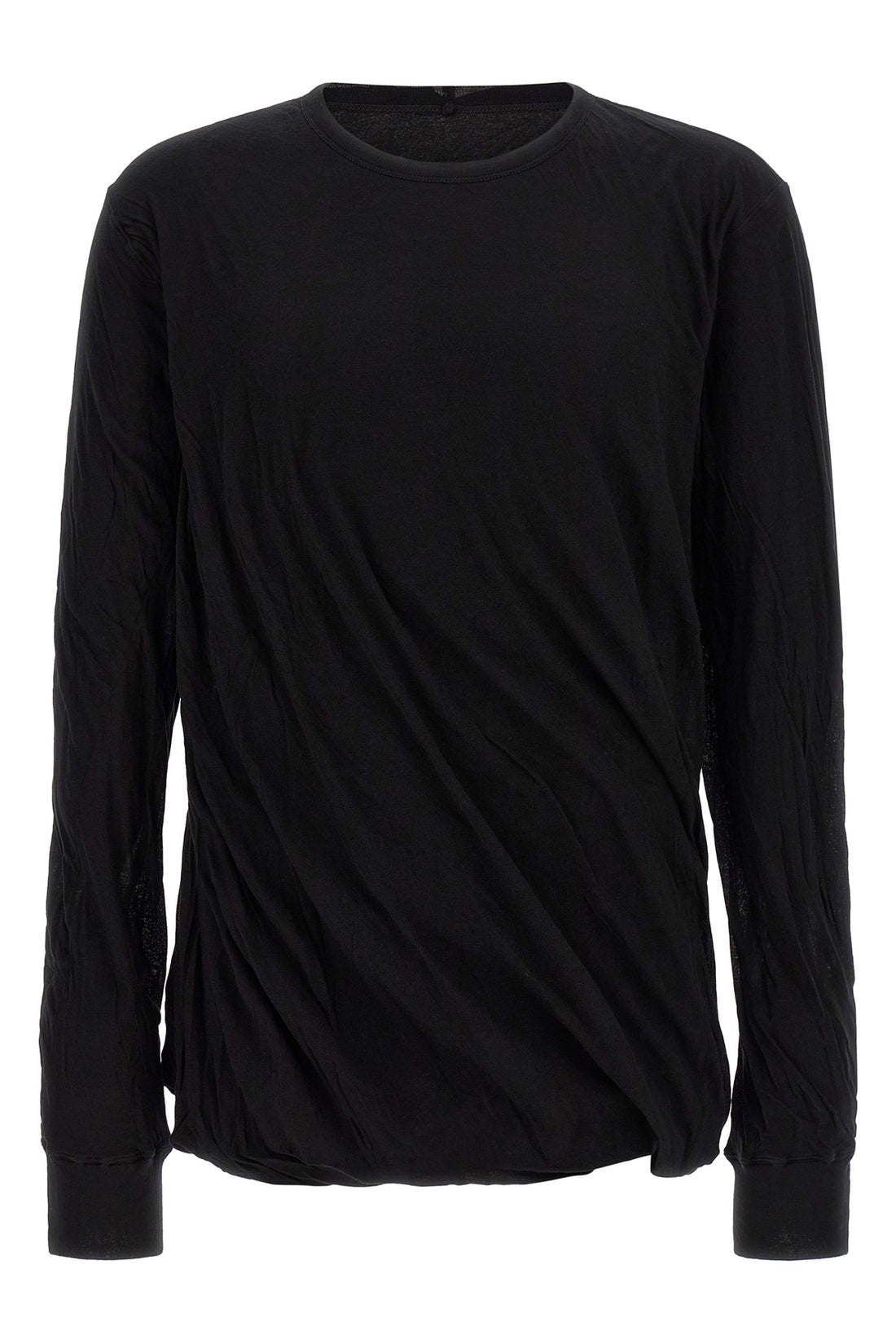 RICK OWENS OS jumbo double ls t twisted effect cotton t-shirt
